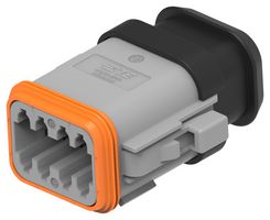 TE CONNECTIVITY DT06-08SA-E008 Automotive Connector Housing, DT Series, Plug, Receptacle, 8 Ways