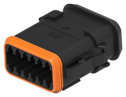 TE CONNECTIVITY DT06-12SA-CE12 车用连接器外壳, DT Series, 插头, 插座, 12 路, AMP DT系列母端子连接器, 尼龙 6.6 (聚酰胺 6.6), 玻璃填充主体, IP68, IP6K9K