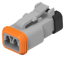 TE CONNECTIVITY DT06-2S-CE01 Automotive Connector Housing, DT Series, Plug, Receptacle, 2 Ways