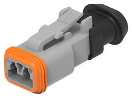 TE CONNECTIVITY DT06-2S-CE04 车用连接器外壳, DT Series, 插头, 插座, 2 路, AMP DT系列母端子连接器, 尼龙 6.6 (聚酰胺 6.6), 玻璃填充主体, IP68, IP6K9K
