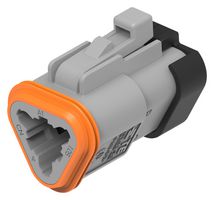 TE CONNECTIVITY DT06-3S-CE01 Automotive Connector Housing, DT Series, Plug, Receptacle, 3 Ways