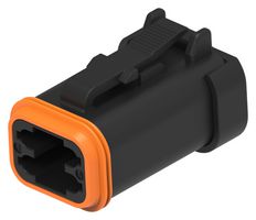 TE CONNECTIVITY - DEUTSCH DT06-4S-EP06 车用连接器外壳, DT Series, 插头, 插座, 4 路, AMP DT系列母端子连接器, 尼龙 6.6 (聚酰胺 6.6), 玻璃填充主体, IP68, IP6K9K