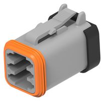 TE CONNECTIVITY DT06-6S-CE01 车用连接器外壳, DT Series, 插头, 插座, 6 路, AMP DT系列母端子连接器, 尼龙 6.6 (聚酰胺 6.6), 玻璃填充主体, IP68, IP6K9K