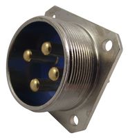JAEGER 533763006 圆形连接器, 密封圆形连接器, Standard系列, 面板安装插座, 4 触点, 焊接引脚, 螺纹