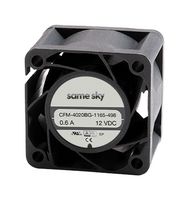 SAME SKY CFM-4020BG-1185-523-20 DC Axial Fan, 12 V, Square, 40 mm, 20 mm, Ball, 22.52 CFM