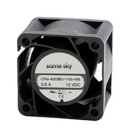 SAME SKY CFM-4028BG-1160-520-22 DC轴流风扇, 12 V, 方形, 40 mm, 28 mm, 球, 19.51 CFM