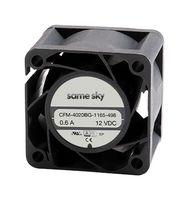 SAME SKY CFM-4028BG-1200-568 DC轴流风扇, 12 V, 方形, 40 mm, 28 mm, 球, 24.38 CFM
