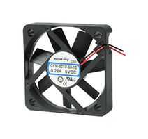 SAME SKY CFM-5010-13-22 DC轴流风扇, 12 V, 方形, 50 mm, 10 mm, 球, 16.07 CFM