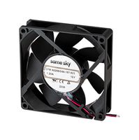 SAME SKY CFM-9225BG68-240-438-20 DC Axial Fan, 24 V, Square, 92 mm, 25 mm, Ball, 70.17 CFM