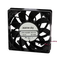 SAME SKY CFM-A225BF-253-577-22 DC轴流风扇, 24 V, 方形, 120 mm, 25 mm, 球, 169.5 CFM