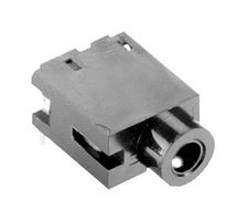 SAME SKY SJ-2509N 手机音频连接器, 2.5mm立体声, 3 触点, 插座, 2.5 mm, 通孔安装, 镀雾锡触芯, PBT(聚对苯二甲酸乙二醇酯)主体