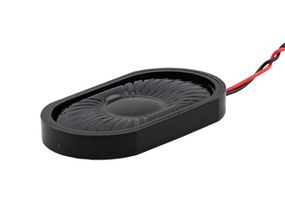 SAME SKY CMS-36205-28L200 Speaker, Oval, 105 dB, 700 Hz, 8 Ohm, 2 W, 560Hz to 20kHz, Wire Leaded, 36.2mm x 20.5mm x 5.4mm