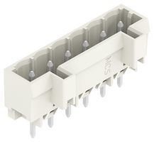 WAGO 721-136/001-000 端子块, PA66, Light Gray, 1Row, 针座, 5 mm, 6 路, 12 A, 630 V, 通孔竖直