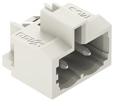WAGO 721-432/001-000 端子块, PA66, Light Gray, 1Row, 针座, 5 mm, 2 路, 12 A, 630 V, 通孔直角