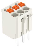 WAGO 2091-1173 Wire-To-Board Terminal Block, Light Grey, Female, 3.5 mm, 3 Ways, 24 AWG, 14 AWG, 1.5 mm², Push In