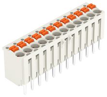 WAGO 2091-1182 Wire-To-Board Terminal Block, Light Grey, Female, 3.5 mm, 12 Ways, 24 AWG, 14 AWG, 1.5 mm², Push In