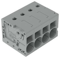 WAGO 2626-1107/020-000 Wire-To-Board Terminal Block, Grey, 7.5 mm, 7 Ways, 24 AWG, 8 AWG, 6 mm², Push In