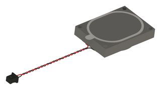 PUI AUDIO AS02808MS-LWC100 Speaker, Standard, 1W, 8 ohm, 550Hz to 20kHz, 90dB, 28mm x 20mm x 6.8mm