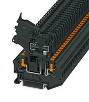 PHOENIX CONTACT 1088742 接线端子, DIN导轨安装, 黑色, 2 路, 24 AWG, 10 AWG, 6 mm², 推入式, 6.3 A
