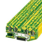 PHOENIX CONTACT 3031461 接线端子, DIN导轨安装, 绿色/黄色, 4 路, 28 AWG, 10 AWG, 6 mm², 夹式