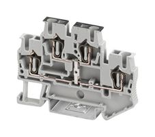 PHOENIX CONTACT 3031539 DIN Rail Mount Terminal Block, Grey, 4 Ways, 28 AWG, 12 AWG, 4 mm², Clamp, 22 A