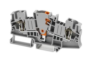 PHOENIX CONTACT 3035700 DIN Rail Mount Terminal Block, Grey, 2 Ways, 24 AWG, 8 AWG, 10 mm², Clamp, 30 A