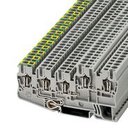 PHOENIX CONTACT 3209060 接线端子, DIN导轨安装, 灰色, 5 路, 28 AWG, 12 AWG, 4 mm², 夹式, 18 A