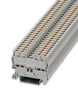 PHOENIX CONTACT 3211019 接线端子, DIN导轨安装, 灰色, 4 路, 26 AWG, 12 AWG, 4 mm², 推入式, 17.5 A