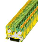PHOENIX CONTACT 3211867 接线端子, DIN导轨安装, 绿色/黄色, 2 路, 26 AWG, 12 AWG, 4 mm², 推入式