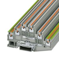 PHOENIX CONTACT 3213768 接线端子, DIN导轨安装, 灰色, 6 路, 26 AWG, 16 AWG, 1.5 mm², 推入式, 15 A