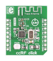 MIKROELEKTRONIKA MIKROE-1435 Add-On Board, ccRF Click, MikroE MikroBUS Compatible Development Boards