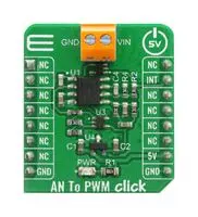 MIKROELEKTRONIKA MIKROE-4060 附加板,AN 至 PWM Click,兼容 MikroE MikroBUS 的开发板