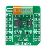 MIKROELEKTRONIKA MIKROE-4229 Add-On Board, DAC 8 Click, MikroE MikroBUS Compatible Development Boards