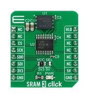 MIKROELEKTRONIKA MIKROE-4293 Add-On Board, SRAM 3 Click, MikroE MikroBUS Compatible Development Boards