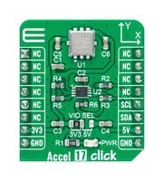 MIKROELEKTRONIKA MIKROE-4855 Add-On Board, Accel 17 Click, MikroE MikroBUS Compatible Development Boards