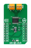 MIKROELEKTRONIKA MIKROE-4890 Add-On Board, ADC 15 Click, MikroE MikroBUS Compatible Development Boards