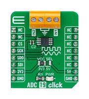 MIKROELEKTRONIKA MIKROE-4997 Add-On Board, ADC 19 Click, MikroE MikroBUS Compatible Development Boards