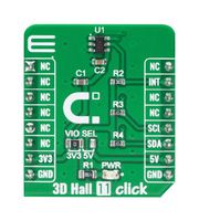 MIKROELEKTRONIKA MIKROE-5188 Add-On Board, 3D Hall 11 Click, MikroE MikroBUS Compatible Development Boards