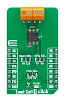 MIKROELEKTRONIKA MIKROE-5276 Add-On Board, Load Cell 7 Click, MikroE MikroBUS Compatible Development Boards