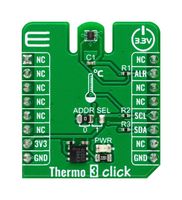 MIKROELEKTRONIKA MIKROE-5703 Add-On Board, Thermo 3 Click, MikroE MikroBUS Compatible Development Boards