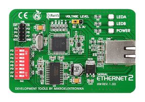 MIKROELEKTRONIKA MIKROE-604 Serial Ethernet 2 Board, 3.3.V to 5V, IDC10 Connectors