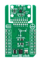 MIKROELEKTRONIKA MIKROE-6664 Add-On Board, Accel 23 Click, MikroE MikroBUS Compatible Development Boards