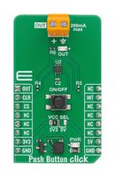 MIKROELEKTRONIKA MIKROE-6811 Add-On Board, Push Button Click, MikroE MikroBUS Compatible Development Boards