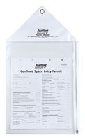 BRADY PW1 Permit Wallet, Transparent, Plastic, A4, Inspection Tagging/Lockout Tagout