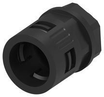 TE CONNECTIVITY 2500400-4 Conduit Connector, 21.2mm Size, M20 x 1.5, Straight, Nylon 6 (Polyamide 6), Black, 44.6 mm, IP66