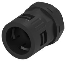 TE CONNECTIVITY 1-2500400-3 Conduit Connector, 21.2mm Size, PG16, Straight, Nylon 6 (Polyamide 6), Black, 44.9 mm, IP66