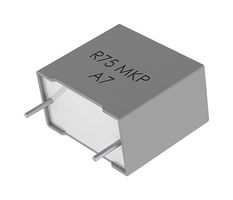 KEMET R75TR3220AA40K 功率膜电容器, 金属化PP, 径向盒式 - 2引脚, 0.22 µF, ± 10%, 高频, 通孔安装