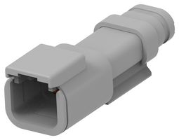 TE CONNECTIVITY - DEUTSCH DTM04-2P-E007 车用连接器外壳, DTM Series, 插座, 2 路, TE Connectivity DTM 系列引脚触点, 尼龙 6.6 (聚酰胺 6.6), 玻璃填充主体, IP68, IP6K9K