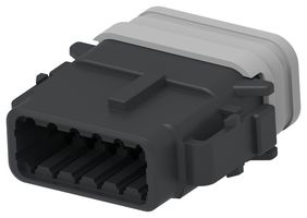 TE CONNECTIVITY - DEUTSCH DTM06-12SB-E007 车用连接器外壳, DTM Series, 插头, 12 路, AMP DTM04-12P 系列尺寸 20 插座触点, 塑料主体, IP68, IP6K9K