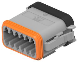 TE CONNECTIVITY - DEUTSCH DT06-12SA-CE05 车用连接器外壳, DT Series, 插头, 12 路, TE Connectivity DT 系列母触点, 尼龙6.6(聚酰胺6.6)主体, IP68, IP6K9K